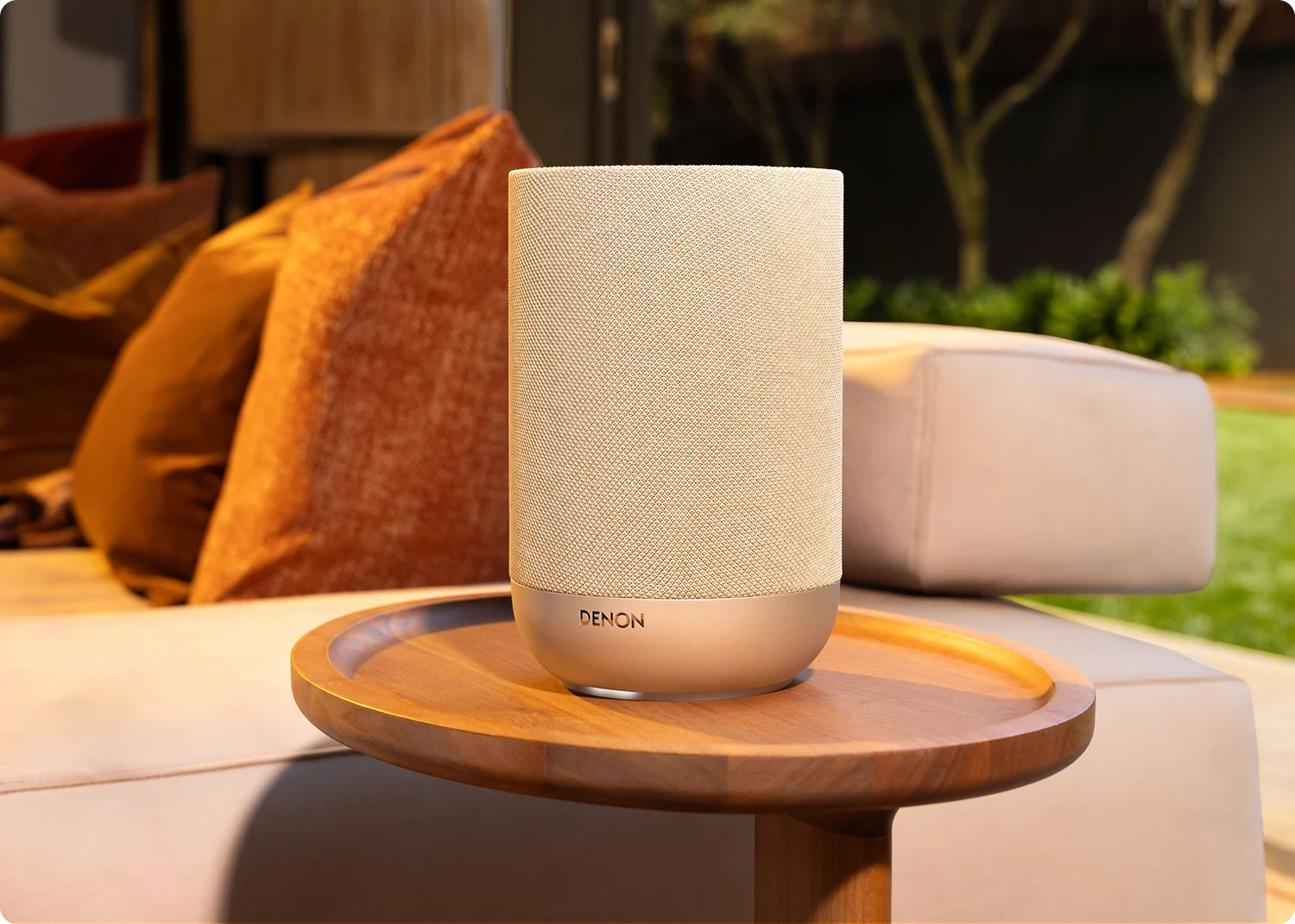 Denon Home 200 on a side table